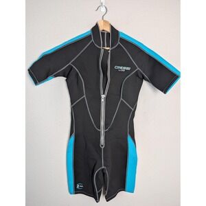 Cressi Wetsuit Womens M Black Neoprene 2mm Short Sleeve Lined Above-the-Knee